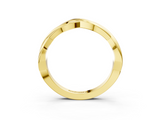 Yellow gold Twisted Infinity Band with Round Stone Setting and Classic Prong_24