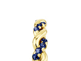 Yellow gold Twisted Pavé Round Blue Sapphire Eternity Band_11