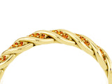 Yellow gold Twisted Pavé Round Citrine Eternity Band with Shared Prong Setting_10