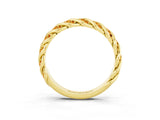Yellow gold Twisted Pavé Round Citrine Eternity Band with Shared Prong Setting_9