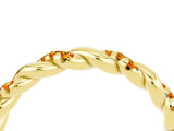 Yellow gold Twisted Pavé Round Citrine Eternity Band_10