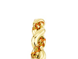 Yellow gold Twisted Pavé Round Citrine Eternity Band_11