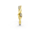 Yellow gold Twisted Pavé Round Diamond Infinity Band_6