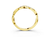 Yellow gold Twisted Pavé Round Diamond Infinity Band_7