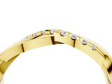 Yellow gold Twisted Pavé Round Diamond Infinity Band_8