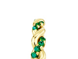 Yellow gold Twisted Pavé Round Emerald Eternity Band_11