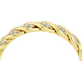 Yellow gold Twisted Pavé Round Moissanite Eternity Band with Shared Prong Setting_10