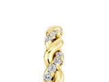 Yellow gold Twisted Pavé Round Moissanite Eternity Band_11