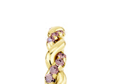Yellow gold Twisted Pavé Round Morganite Eternity Band_11