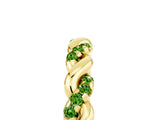 Yellow gold Twisted Pavé Round Peridot Eternity Band_11