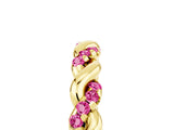 Yellow gold Twisted Pavé Round Pink Sapphire Eternity Band_23