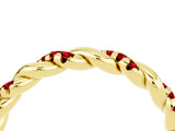 Yellow gold Twisted Pavé Round Ruby Eternity Band_10