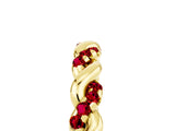 Yellow gold Twisted Pavé Round Ruby Eternity Band_11