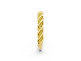 Yellow gold Twisted Pavé Round Yellow Sapphire Eternity Band with Shared Prong Setting_20