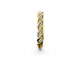 Yellow gold Twisted Pave Round Diamond Eternity Band with Shared Prong Setting_92