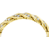 Yellow gold Twisted Pave Round Diamond Eternity Band with Shared Prong Setting_94