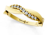 Yellow gold Twisted Pave Round Diamond Infinity Band with Channel Setting_39