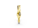 Yellow gold Twisted Pave Round Diamond Infinity Band with Channel Setting_40