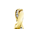 Yellow gold Twisted Pave Round Diamond Infinity Band with Channel Setting_43
