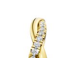 Yellow gold Twisted Pave Round Diamond Infinity Band with Shared Prong Setting_7