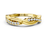 Yellow gold Twisted Pave Round Diamond Infinity Band_23