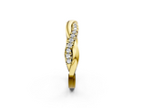 Yellow gold Twisted Pave Round Diamond Infinity Band_25