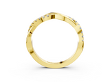 Yellow gold Twisted Pave Round Diamond Infinity Band_26