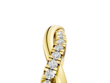 Yellow gold Twisted Pave Round Diamond Infinity Band_28