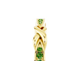 Yellow gold Twisted Peridot Marquise Pavé Band with Shared Prong Setting_11