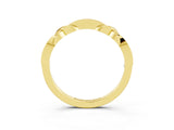 Yellow gold Twisted Peridot Marquise Pavé Band with Shared Prong Setting_9