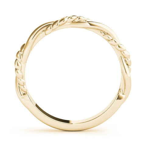 Yellow gold Twisted Rope Solitaire Band 2