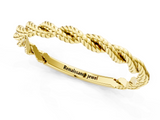 Yellow gold Twisted Rope Solitaire Band with Round Stone and Bezel Setting_41