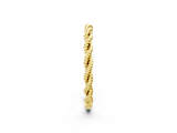 Yellow gold Twisted Rope Solitaire Band with Round Stone and Bezel Setting_42