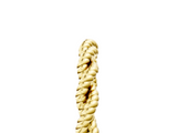 Yellow gold Twisted Rope Solitaire Band with Round Stone and Bezel Setting_45
