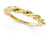 Yellow gold Twisted Rope Solitaire Band_41
