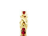 Yellow gold Twisted Ruby Marquise Pavé Band with Shared Prong Setting_11