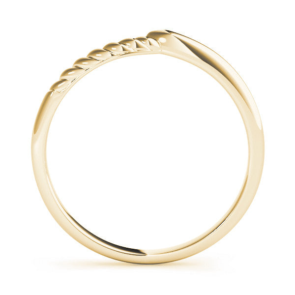 Yellow gold Twisted Solitaire Round Cut Knife Edge Prong Ring 1