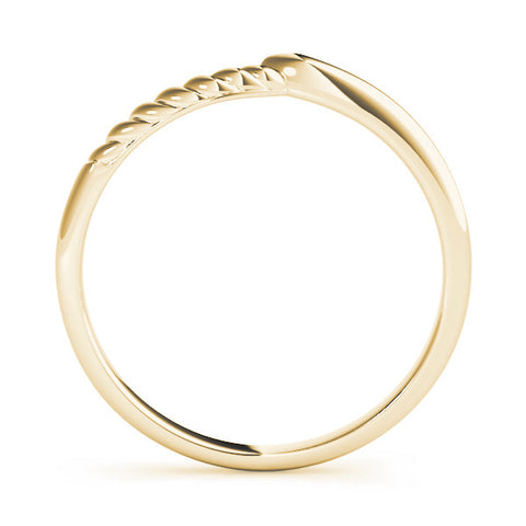 Yellow gold Twisted Solitaire Round Cut Knife Edge Prong Ring 1