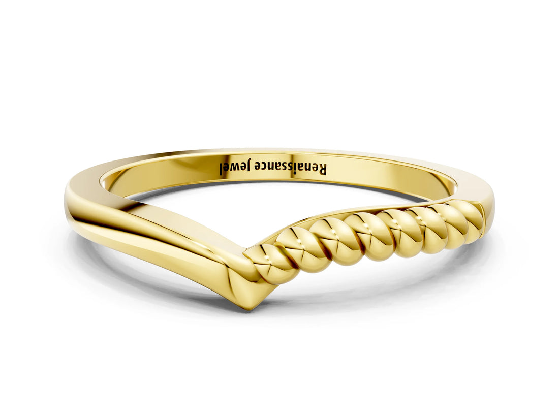Yellow gold Twisted Solitaire Round Cut Knife Edge Prong Ring_4