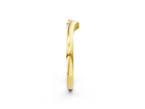 Yellow gold Twisted Solitaire Round Cut Knife Edge Prong Ring_6