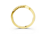 Yellow gold Twisted Solitaire Round Cut Knife Edge Prong Ring_7