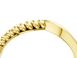 Yellow gold Twisted Solitaire Round Cut Knife Edge Prong Ring_8