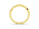 Yellow gold Twisted Tanzanite Marquise Pavé Band with Shared Prong Setting_9