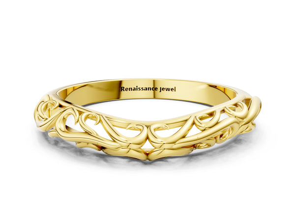 Yellow gold Twisted Vine Filigree Band