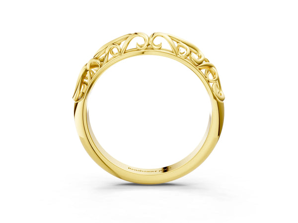Yellow gold Twisted Vine Filigree Band