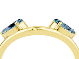 Yellow gold Two-Stone Pear Aquamarine Bypass Ring with Prong Setting_10