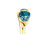 Yellow gold Two-Stone Pear Blue Topaz Bypass Ring with Prong Setting_11