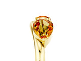 Yellow gold Two-Stone Pear Citrine Bypass Ring with Prong Setting_11