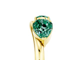 Yellow gold Two-Stone Pear Green Sapphire Bypass Ring with Prong Setting_11