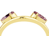 Yellow gold Two-Stone Pear Morganite Bypass Ring with Prong Setting_10